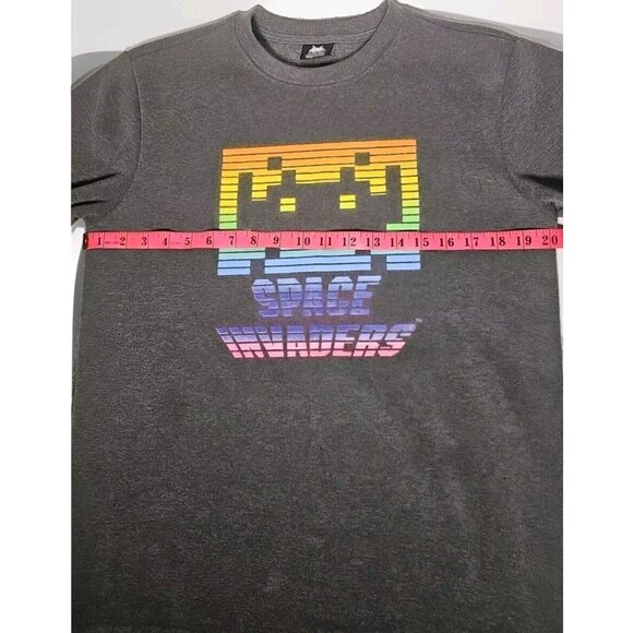 Official Space Invaders Sweatshirt Gray Size Medium Neon Print. - Picture 3 of 5